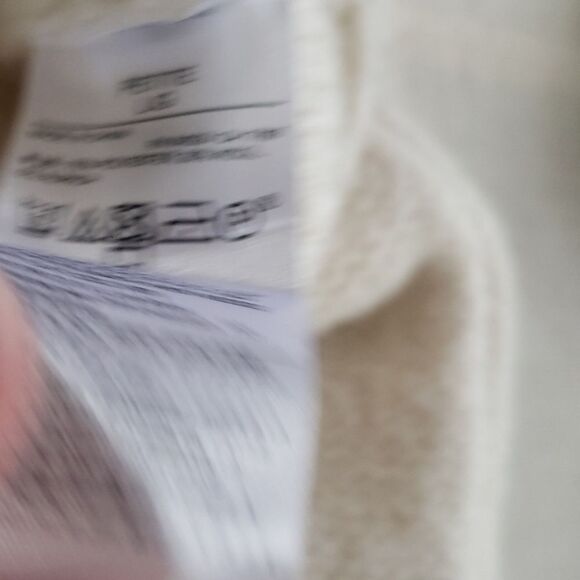 Banana Republic Sweater Dress Petite Large Cable Knit Cream Alpaca Wool Blend - Picture 4 of 8